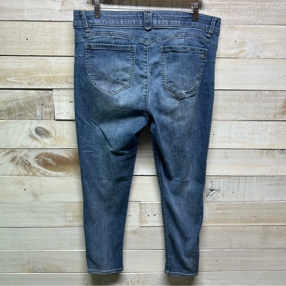 Democracy Ab Solution Jeans Womens 14‎ Blue Skinny Stretch Shaping - Picture 1 of 11